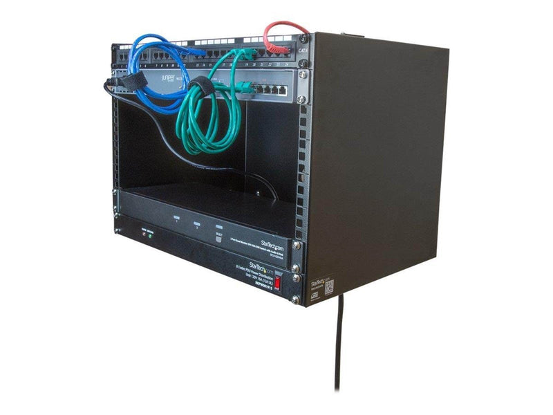 StarTech.com Wall-Mount Bracket for Shallow Rack-Mount Equipment - Solid Steel - 8U cabinet - 8U