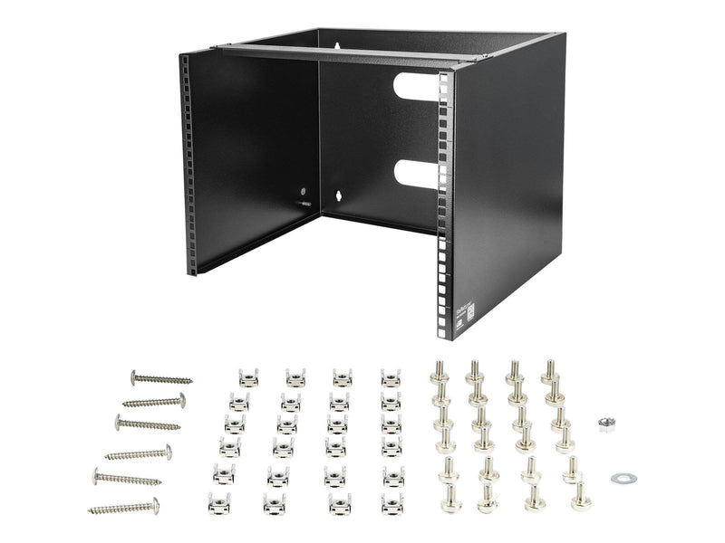 StarTech.com Wall-Mount Bracket for Shallow Rack-Mount Equipment - Solid Steel - 8U cabinet - 8U