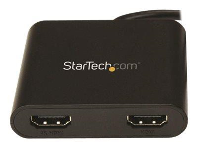 StarTech.com USB to Dual HDMI Adapter - USB to HDMI Adapter - 4K - external video adapter - MCT Trigger II - 64 MB - black