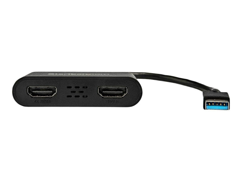 StarTech.com USB to Dual HDMI Adapter - USB to HDMI Adapter - 4K - external video adapter - MCT Trigger II - 64 MB - black