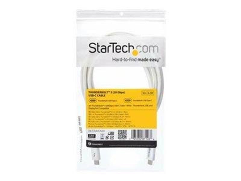 StarTech.com Thunderbolt 3 (20Gbps) USB C Cable - White - 2m
