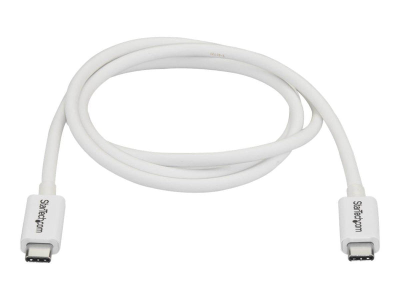 StarTech.com Thunderbolt 3 (20Gbps) USB C Cable - White - 1m