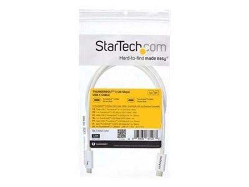 StarTech.com Thunderbolt 3 (20Gbps) USB C Cable - White - 1m
