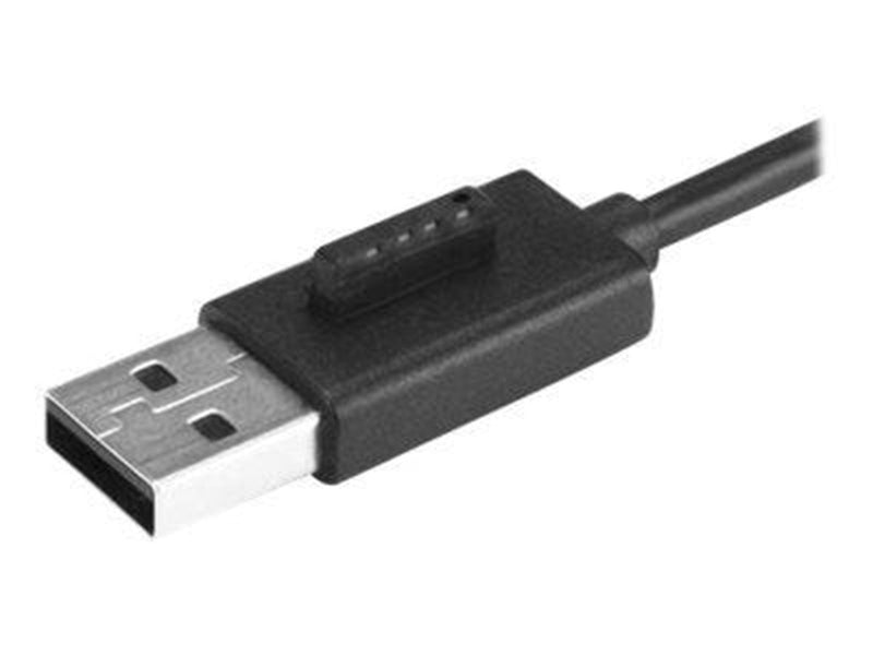 StarTech.com 4-Port Portable USB 2.0 Hub with Built-in Cable - hub - 4 ports USB-Hubs - 4 - silber