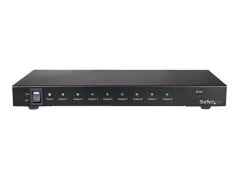 StarTech.com 8-Port 4K 60Hz HDMI Splitter - HDR Support - 7.1 Audio - video/audio splitter