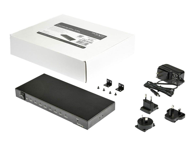StarTech.com 8-Port 4K 60Hz HDMI Splitter - HDR Support - 7.1 Audio - video/audio splitter
