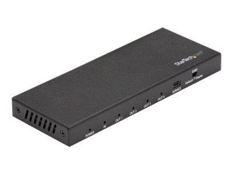 StarTech.com 4 Port HDMI Splitter - 4K 60Hz - 1x4 Way HDMI 2.0 Splitter - video/audio splitter - 4 ports