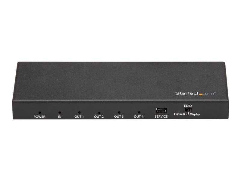 StarTech.com 4 Port HDMI Splitter - 4K 60Hz - 1x4 Way HDMI 2.0 Splitter - video/audio splitter - 4 ports