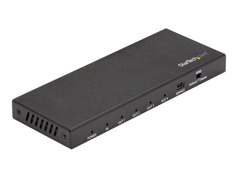 StarTech.com 4 Port HDMI Splitter - 4K 60Hz - 1x4 Way HDMI 2.0 Splitter - video/audio splitter - 4 ports