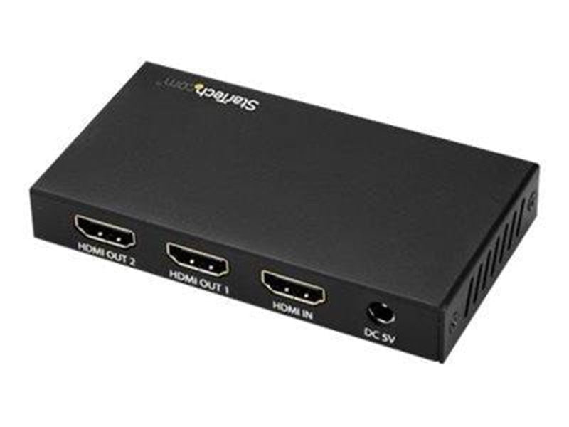 StarTech.com 2 Port HDMI Splitter - 4K 60Hz - 1x2 Way HDMI 2.0 Splitter - video/audio splitter - 2 ports
