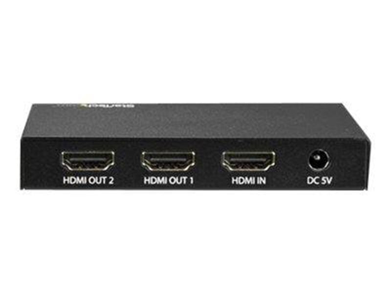 StarTech.com 2 Port HDMI Splitter - 4K 60Hz - 1x2 Way HDMI 2.0 Splitter - video/audio splitter - 2 ports