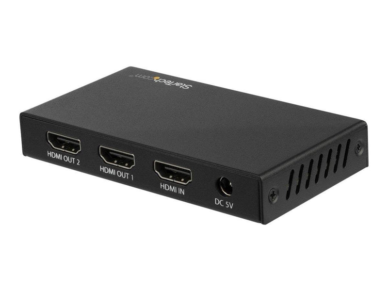 StarTech.com 2 Port HDMI Splitter - 4K 60Hz - 1x2 Way HDMI 2.0 Splitter - video/audio splitter - 2 ports