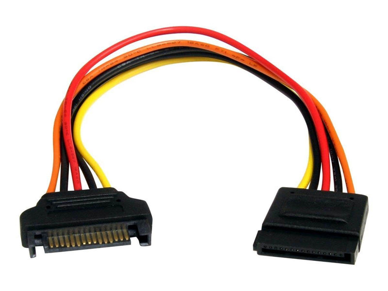 StarTech.com 15 pin SATA Power Extension Cable - power extension cable - 20.3 cm