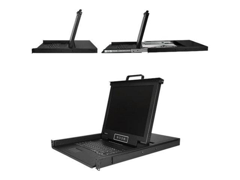 17" StarTech.com Rackmount KVM Console - 8 Ports with 17" LCD Monitor - KVM console - 17"
