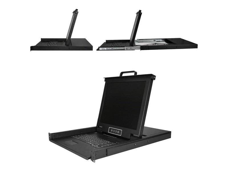 17" StarTech.com Rackmount KVM Console - 8 Ports with 17" LCD Monitor - KVM console - 17"