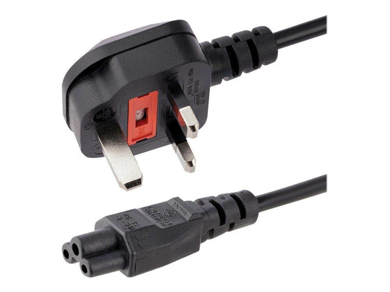 StarTech.com UK Laptop Power Cord 3 Slot for UK BS1363 to C5 Clover Leaf - power cable - 1 m