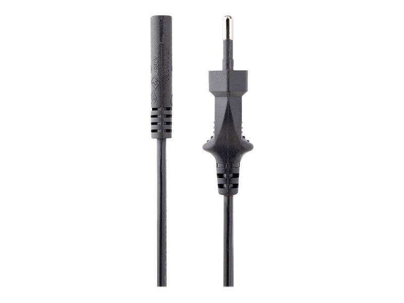 StarTech.com Standard Laptop Power Cord EU to C7 Power Cable Lead - power cable - 1 m
