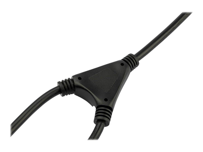 StarTech.com C13 Power Cord - Schuko to 2x C13 - Y Splitter Power Cable - power cable - 2 m