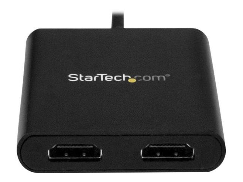 StarTech.com 2-Port USB-C to HDMI MST Hub - 4K Dual Monitor Splitter - external video adapter - black