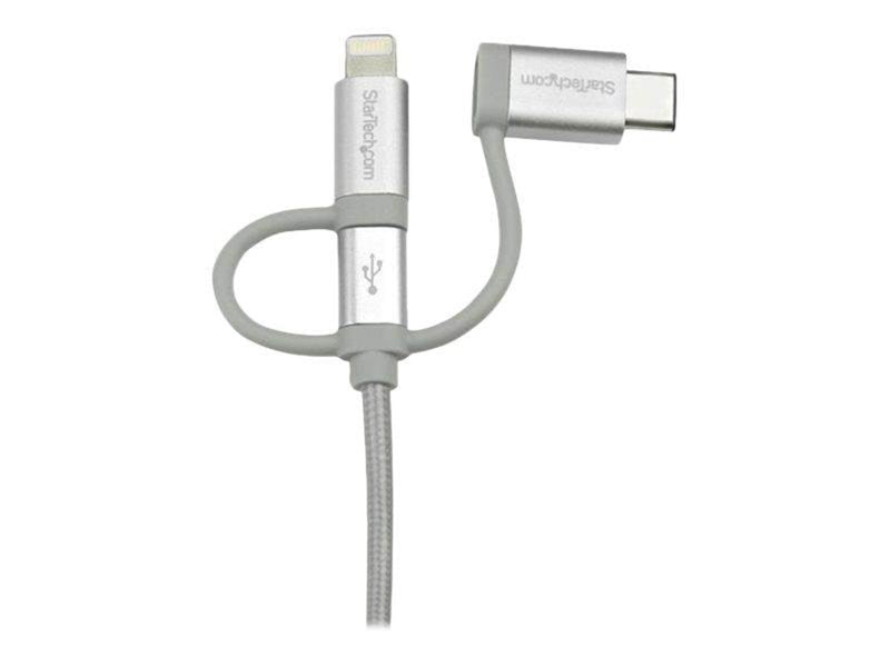 StarTech.com USB Multi Charging Cable - Lightning USB-C Micro-USB - USB cable - 1 m