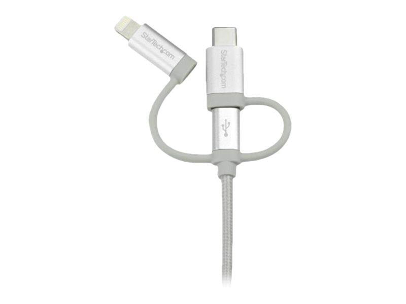 StarTech.com USB Multi Charging Cable - Lightning USB-C Micro-USB - USB cable - 1 m