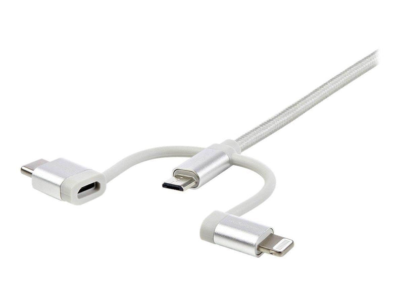 StarTech.com USB Multi Charging Cable - Lightning USB-C Micro-USB - USB cable - 1 m