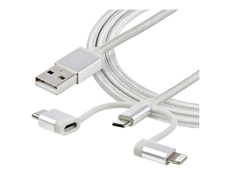 StarTech.com USB Multi Charging Cable - Lightning USB-C Micro-USB - USB cable - 1 m