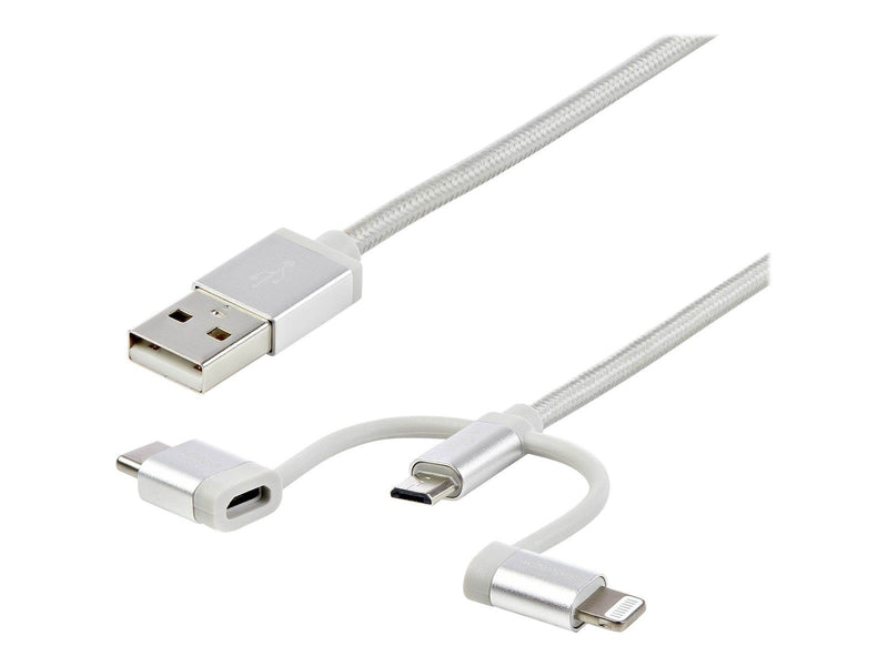 StarTech.com USB Multi Charging Cable - Lightning USB-C Micro-USB - USB cable - 1 m