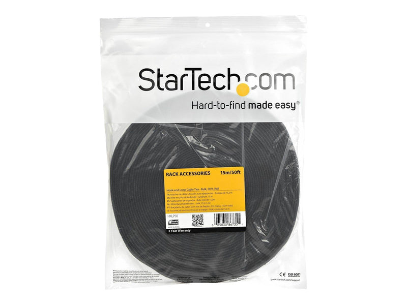 StarTech.com Hook-and-Loop Cable Tie - 15m Roll - cable tie roll