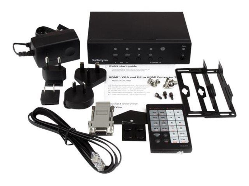 StarTech.com Multi-Input to HDMI Converter Switch - 2x HDMI + VGA + DP - 4K - video/audio switch