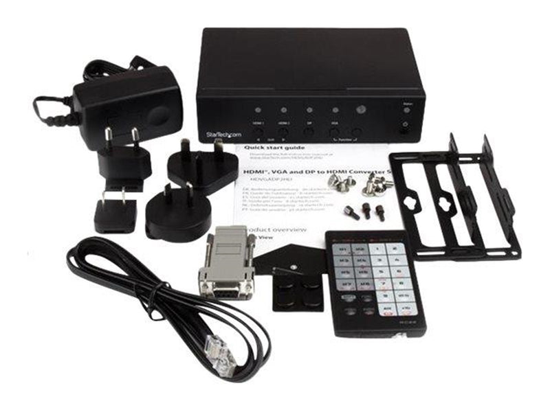 StarTech.com Multi-Input to HDMI Converter Switch - 2x HDMI + VGA + DP - 4K - video/audio switch