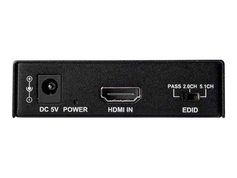 StarTech.com 4K HDMI Audio Extractor 4K 60Hz - HDR - Toslink Optical Audio - HDMI audio signal extractor