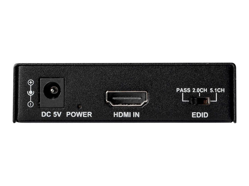 StarTech.com 4K HDMI Audio Extractor 4K 60Hz - HDR - Toslink Optical Audio - HDMI audio signal extractor
