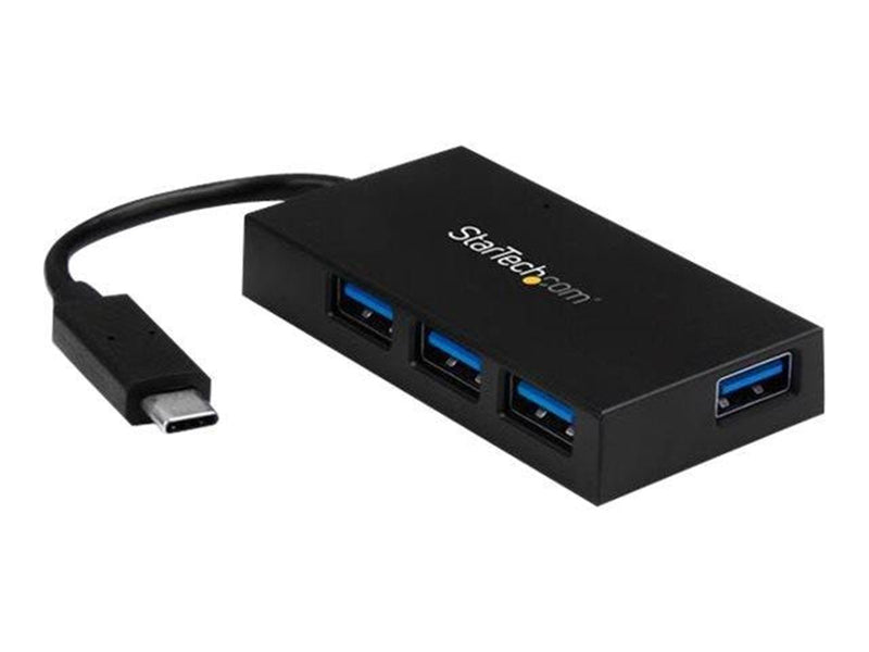 StarTech.com 4-Port USB-C Hub - USB-C to 4x USB-A - USB 3.0 Hub - Includes Power Adapter - hub - 4 ports USB-Hubs - USB 3.2 - 4