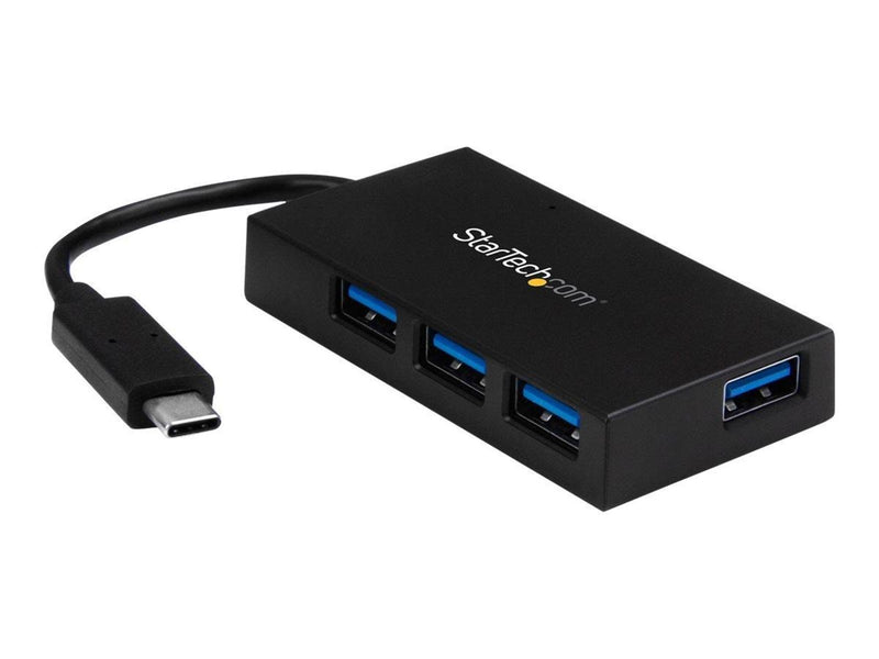StarTech.com 4-Port USB-C Hub - USB-C to 4x USB-A - USB 3.0 Hub - Includes Power Adapter - hub - 4 ports USB-Hubs - USB 3.2 - 4