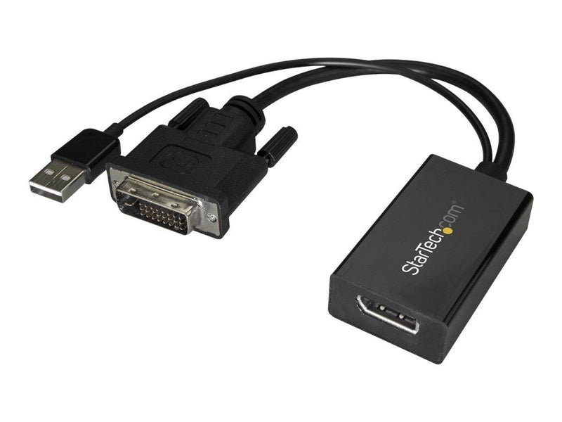 StarTech.com DVI to DisplayPort Adapter - USB Power - DVI-D to DP Converter - display adapter