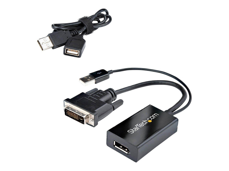 StarTech.com DVI to DisplayPort Adapter - USB Power - DVI-D to DP Converter - display adapter