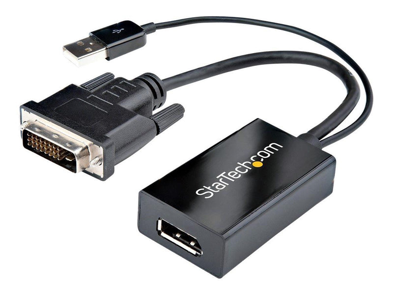 StarTech.com DVI to DisplayPort Adapter - USB Power - DVI-D to DP Converter - display adapter