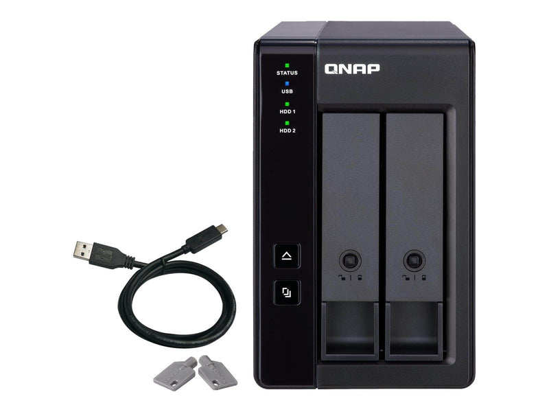 QNAP TR-002 2-Bay USB Type-C Direct Attached Storage with Hardware RAID