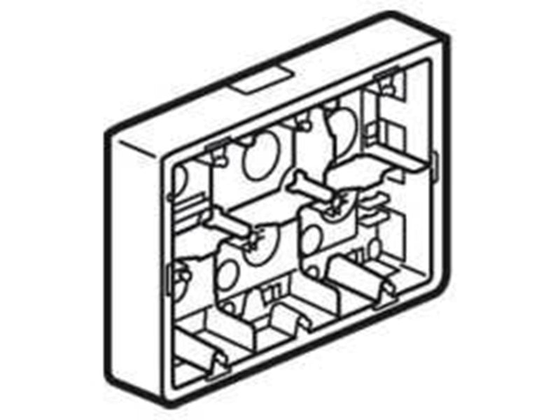 Legrand Surf.box mos.prg.2x6/8m h50mm