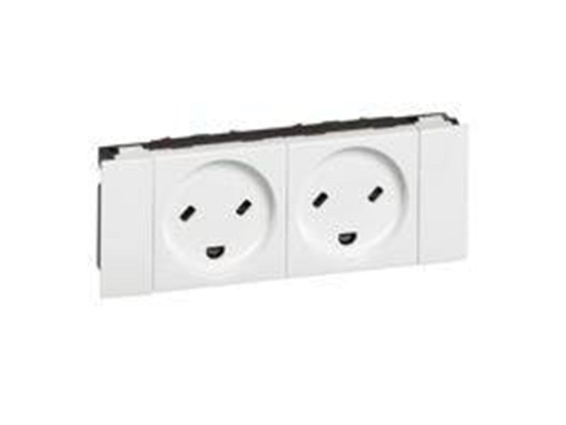 Legrand Socket edb danish standard 2p+e double