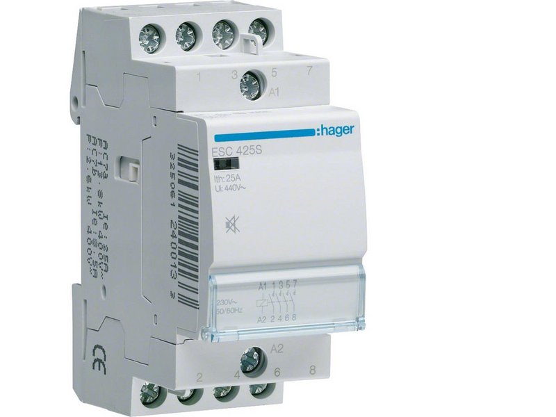 Hager Humfree contactor 25a 4no 230v 2m