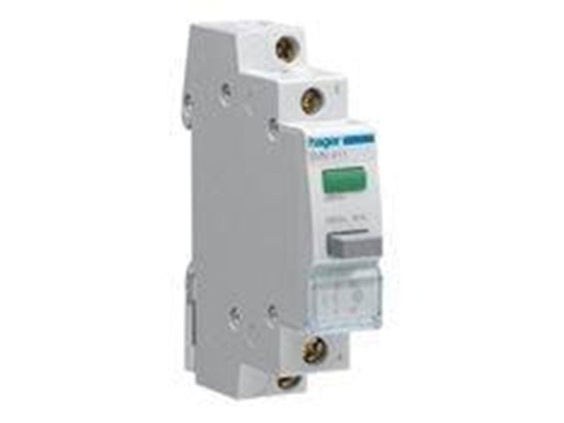 Hager Impulse 1no pushbutton + green led 230v