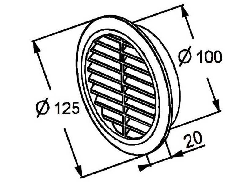 Unite Plastic ventilation grille classic series