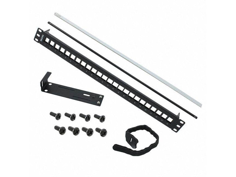 Belden 24 port empty patch panel 1u black