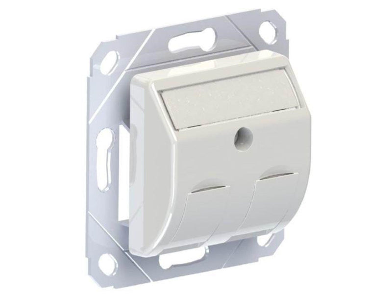 Leviton Dual snap-in-jack faceplate module with dust covers for 2 x