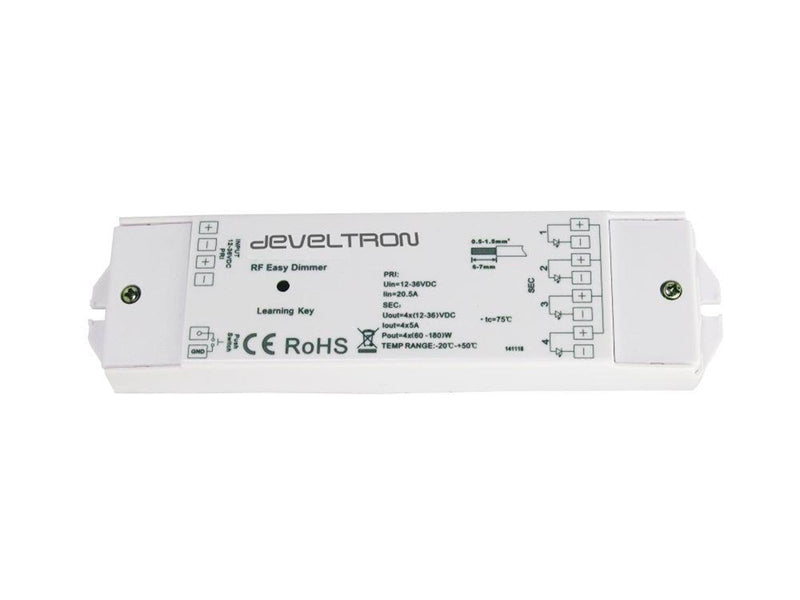 DEVELTRON Led dimmer to rf remote controller 12-24vdc - 4 channel