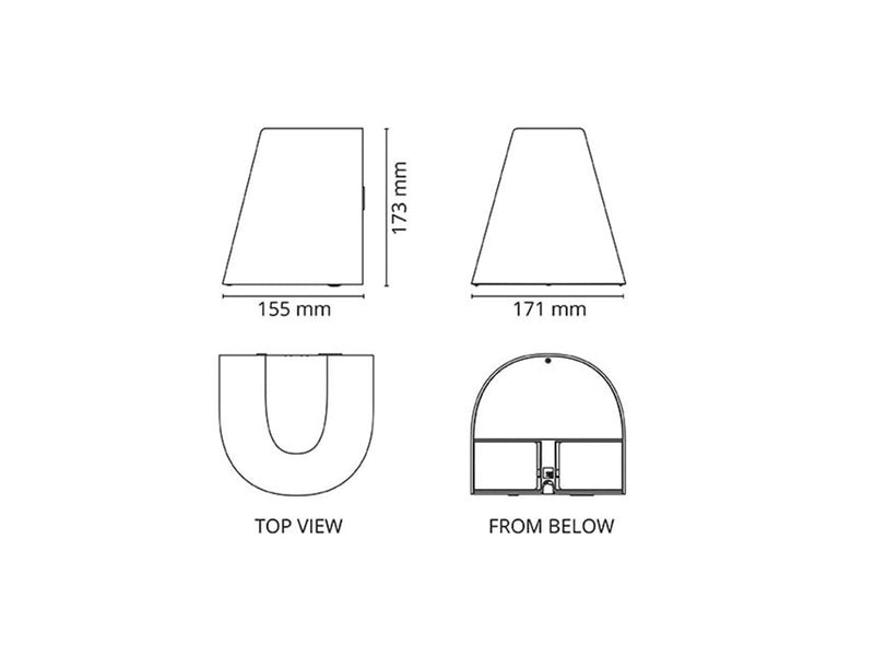 SG Armaturen Spike graphite 11w 1100 led 3000k