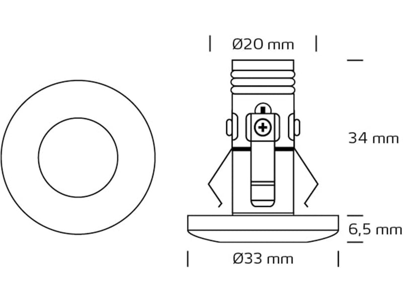 Nordtronic Viola mini downlight 350ma 2w led 2700k brushed aluminium