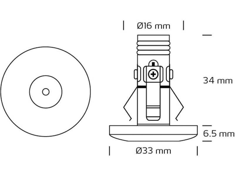 Nordtronic Elena mini downlight 350ma 2w led 2700k matt white